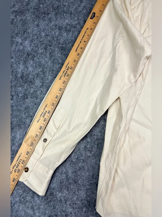 Burberry London cream button up shirt Size XL #luxury #menswear Made In USA - Picture 7 of 10